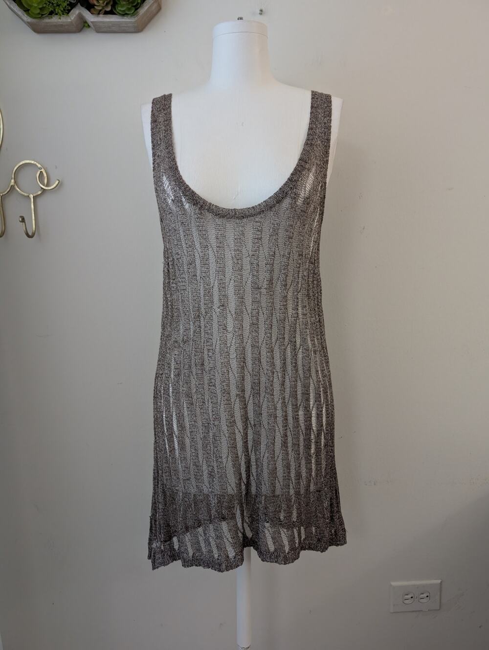 NWT KERSH y2k ladder knit tunic top